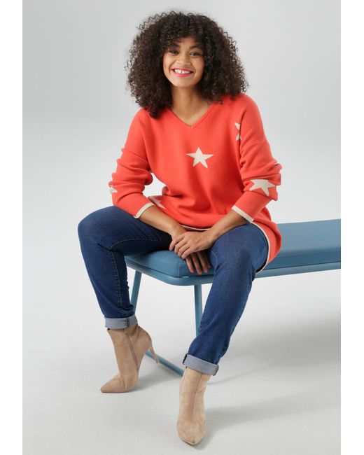 Aniston Red Pullover
