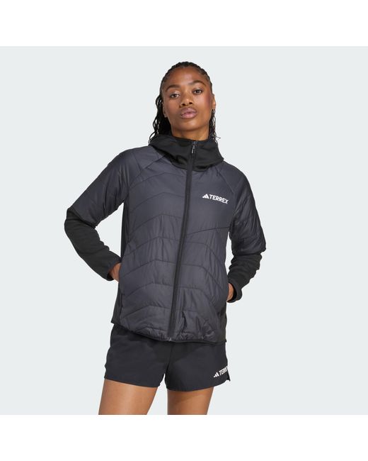 Adidas Originals Black Outdoorjacke Multi Climawarm Insulated Hybrid Hooded