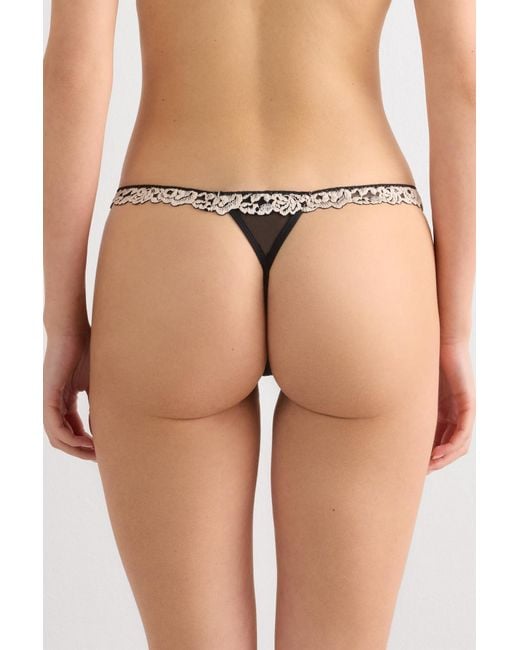 Intimissimi Gray String Pretty Flowers