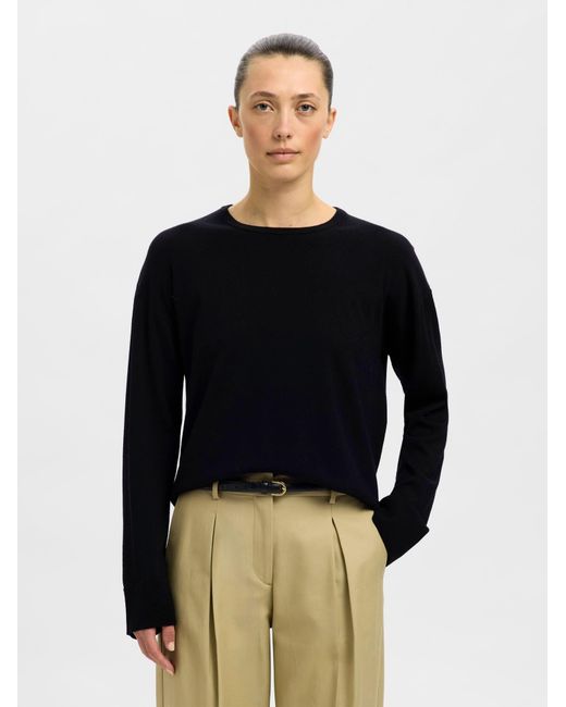 SELECTED Black Pullover Slfthea