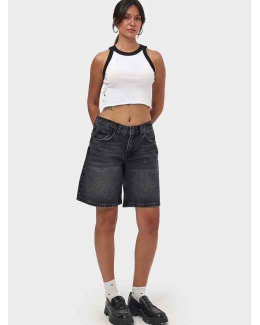 its basic Blue Its Basic Jeans Elasticated Baggy Denim Short