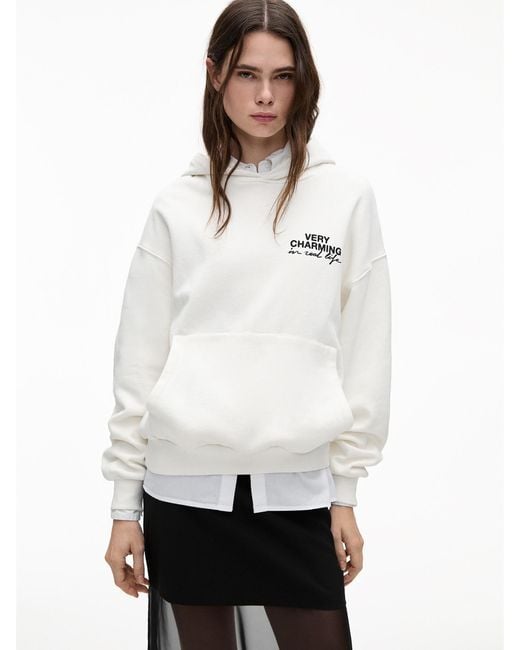 Pull&Bear White Sweatshirt