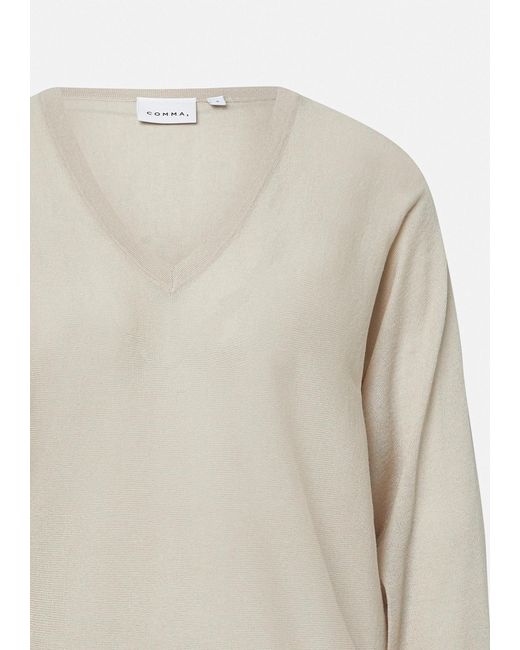 Comma, White Pullover