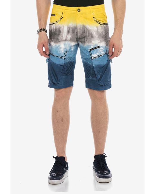 Cipo & Baxx Jeans-Shorts Sunrise in Yellow für Herren
