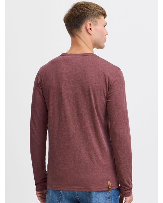 Solid Rundhalsshirt Volko in Red für Herren