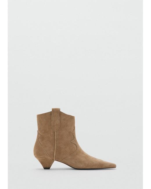 Mango White Stiefelette Lu