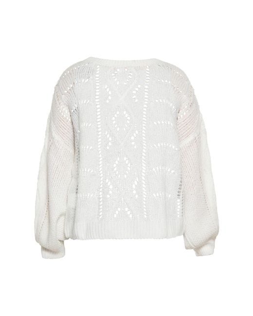 swirly White Pullover