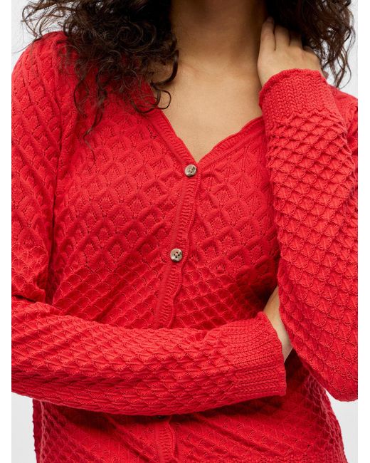 Object Red Strickjacke Objnoa