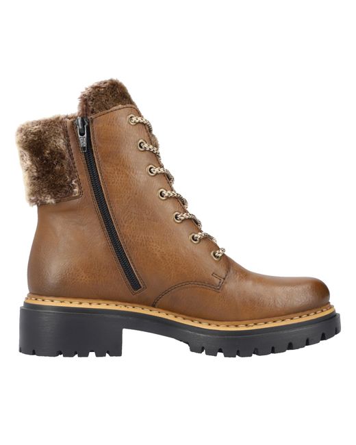 Rieker Brown Schnürstiefelette