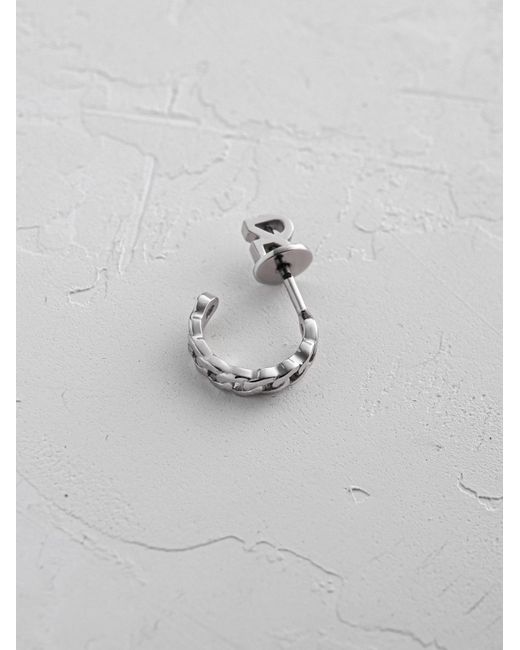 REYTEL Ohrring Kette in Gray für Herren