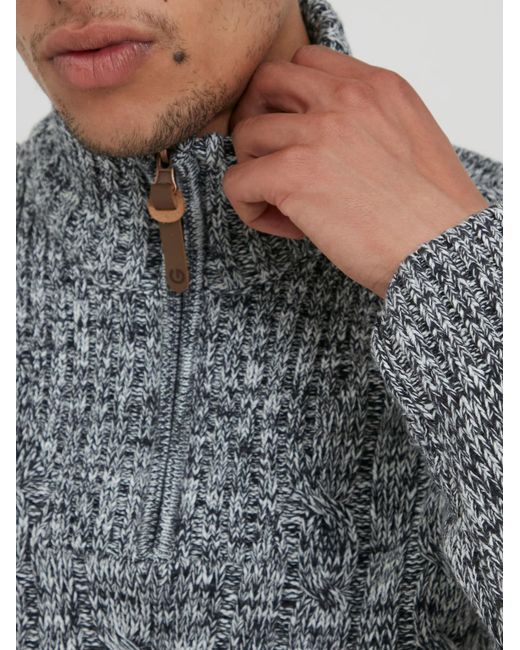 Solid Strickpullover Pankraz in Blue für Herren