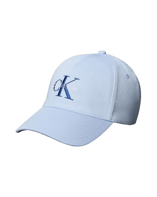 Calvin Klein Blue Cap Ck Monogram Embroidery Baseball