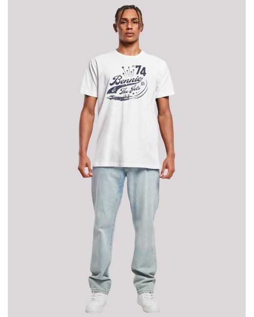 F4NT4STIC T-Shirt Elton John Bennie And The Jets in White für Herren