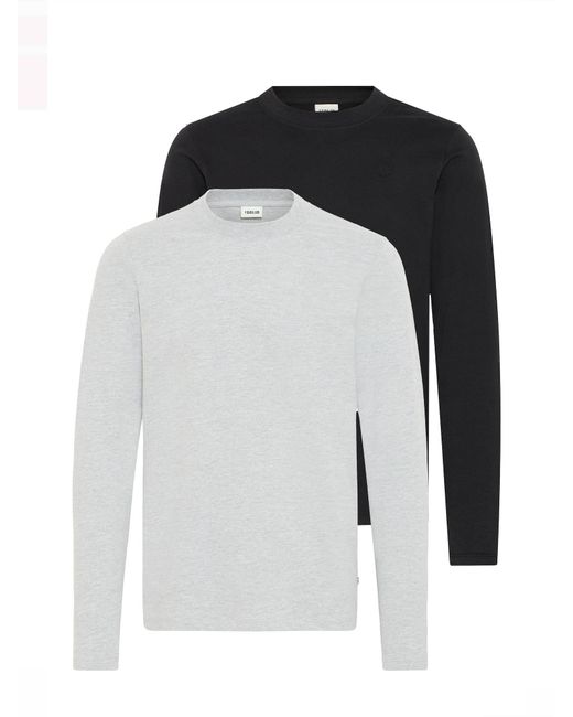 Solid Langarmshirt Sdodatten in Black für Herren
