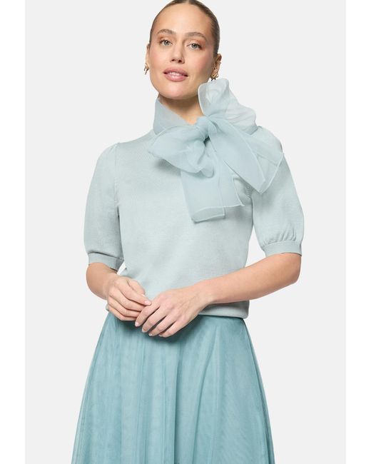 Zero Blue Pullover Mit Schleife