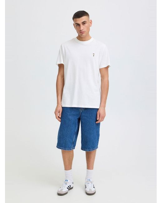 Solid Rundhalsshirt Sduwe in White für Herren