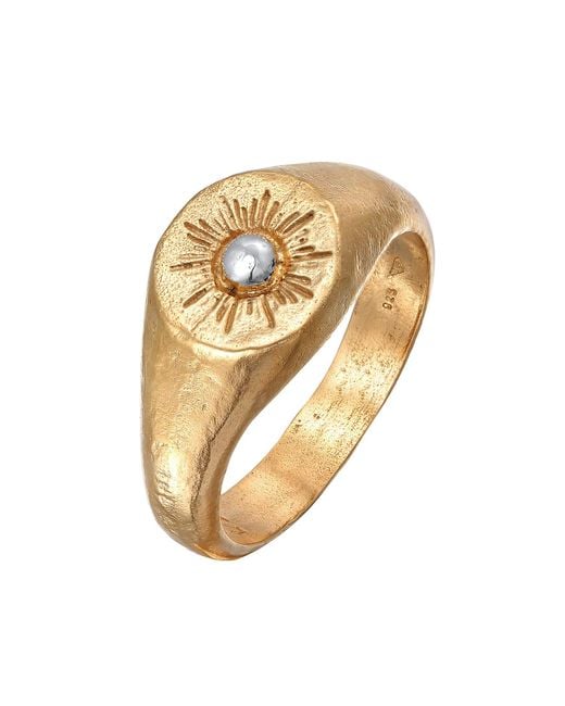 Haze & Glory Ring Sun Lover in White für Herren