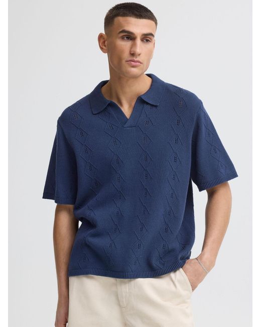Solid Poloshirt Sdudell in Blue für Herren