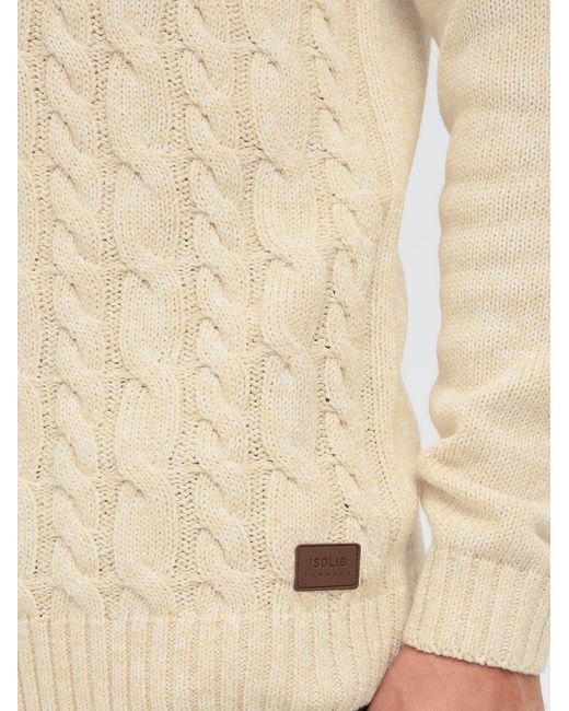Solid Pullover Sdricco in Natural für Herren