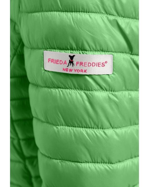 Frieda & Freddies Green Steppjacke Fake Down Jacket