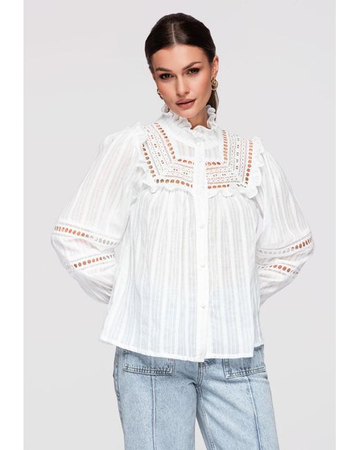 Ombre White Bluse