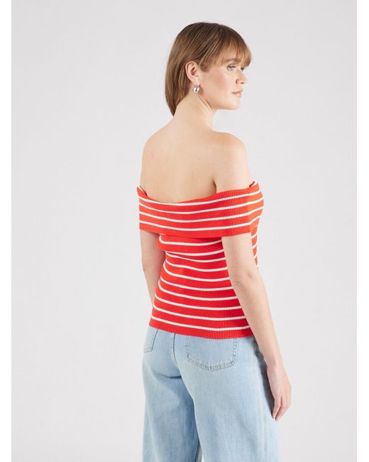 Monki Red Stricktop