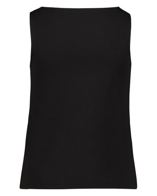 Zero Black Basic Shirt Mit U-Boot-Ausschnitt