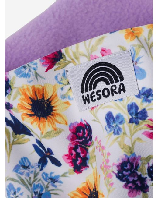 WESORA GmbH White Schlauchschal Printed Neckwarmer Fleece Uv-Schutz