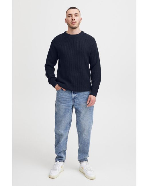 Solid Pullover in Blue für Herren
