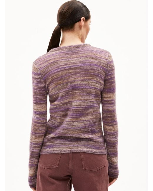 ARMEDANGELS Purple Strickpullover Royaa Stampato