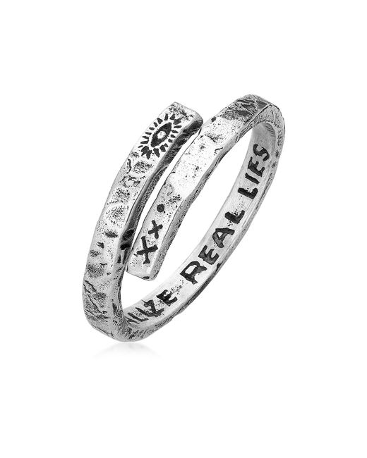 Haze & Glory Ring Evil Eye in White für Herren