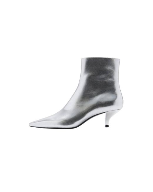 Mango Gray Stiefelette 'Strapy'