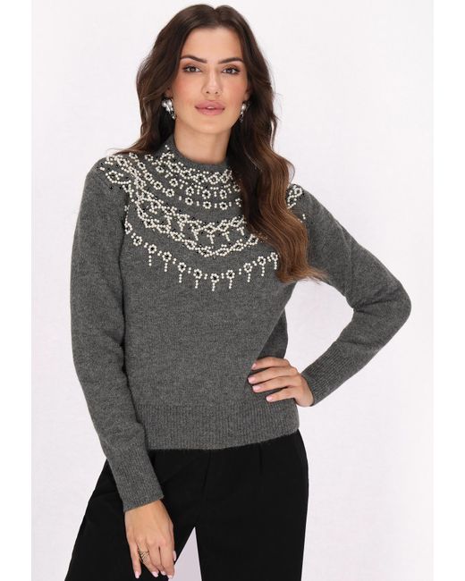 faina Gray Pullover