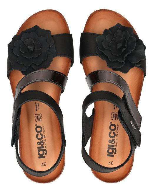 Igi&co Black Sandale