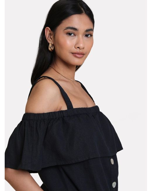Threadbare Black Threadbare bluse 'aspen'