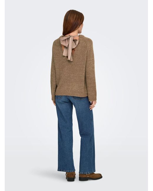 ONLY Brown Pullover Shine