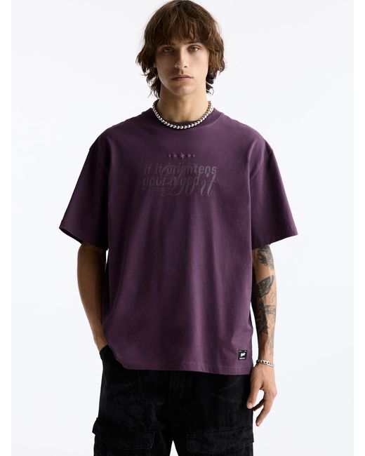 Pull&Bear T-shirt in Purple für Herren
