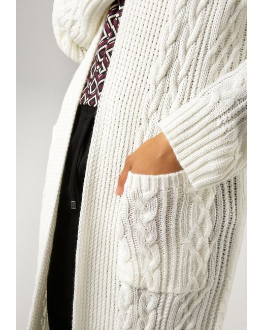 Aniston CASUAL White Strickjacke
