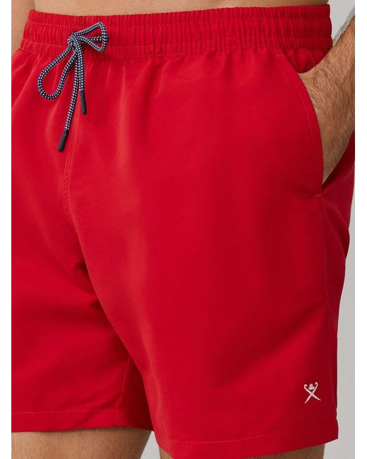 Hackett Badeshorts Icon Solid in Red für Herren