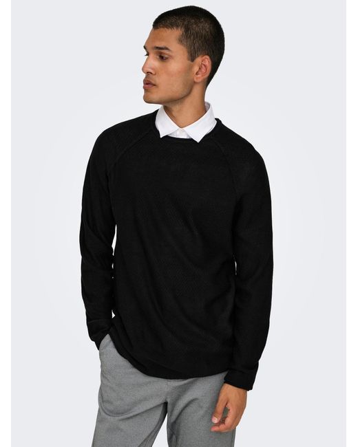 Only & Sons Pullover in Black für Herren