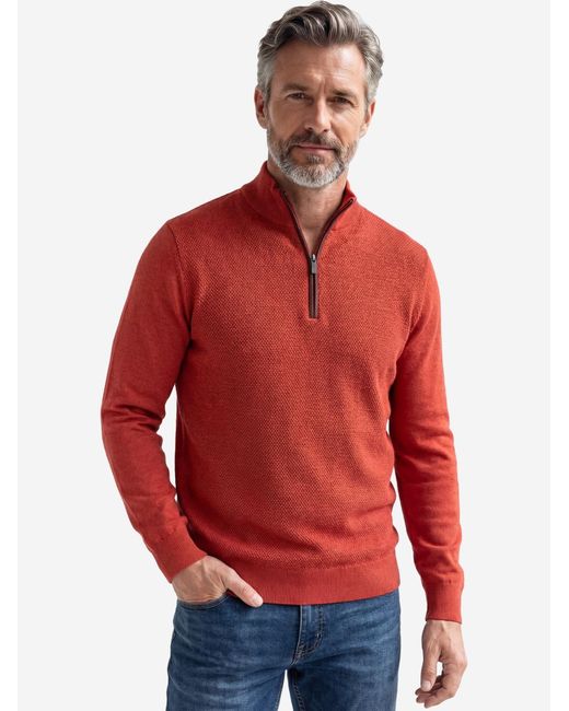 Redmond Pullover Basic in Red für Herren