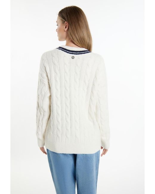 DreiMaster Maritim White Pullover 'Eissegler'