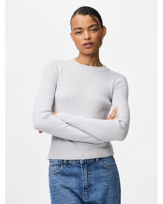 Pieces Gray Pullover