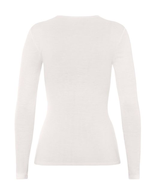 Hanro White Pullover Woolen Silk