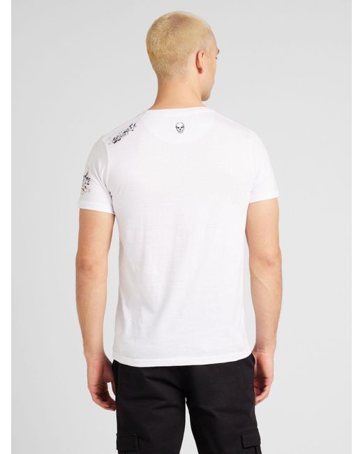 Brave Soul T-shirt '149merid' in White für Herren