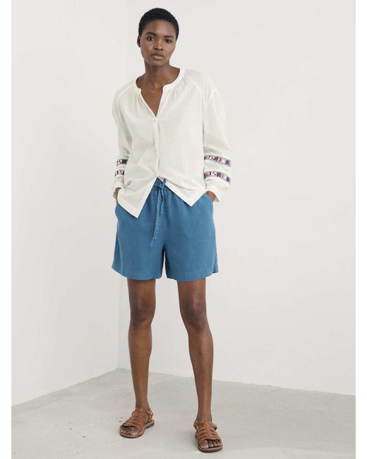 Seasalt Cornwall Blue Shorts 'Tide Flow'