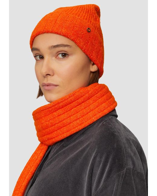 S.oliver Mütze in Orange für Herren