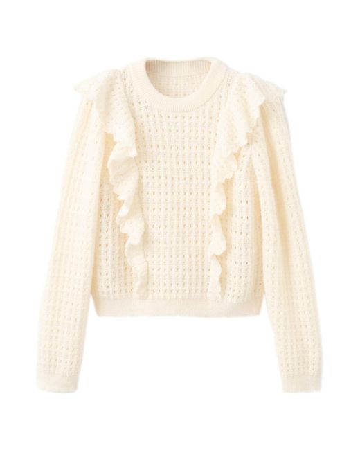 Mango White Pullover Tejado