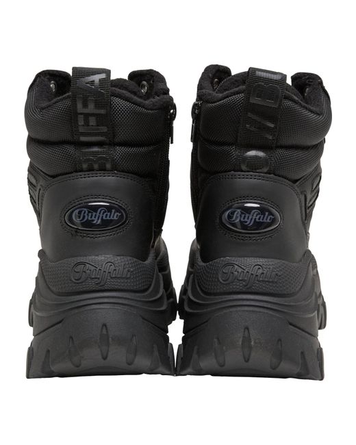Buffalo Black Schnürstiefelette