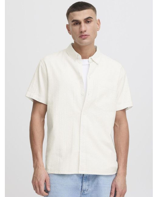 Solid Kurzarmhemd Sdpalle in White für Herren